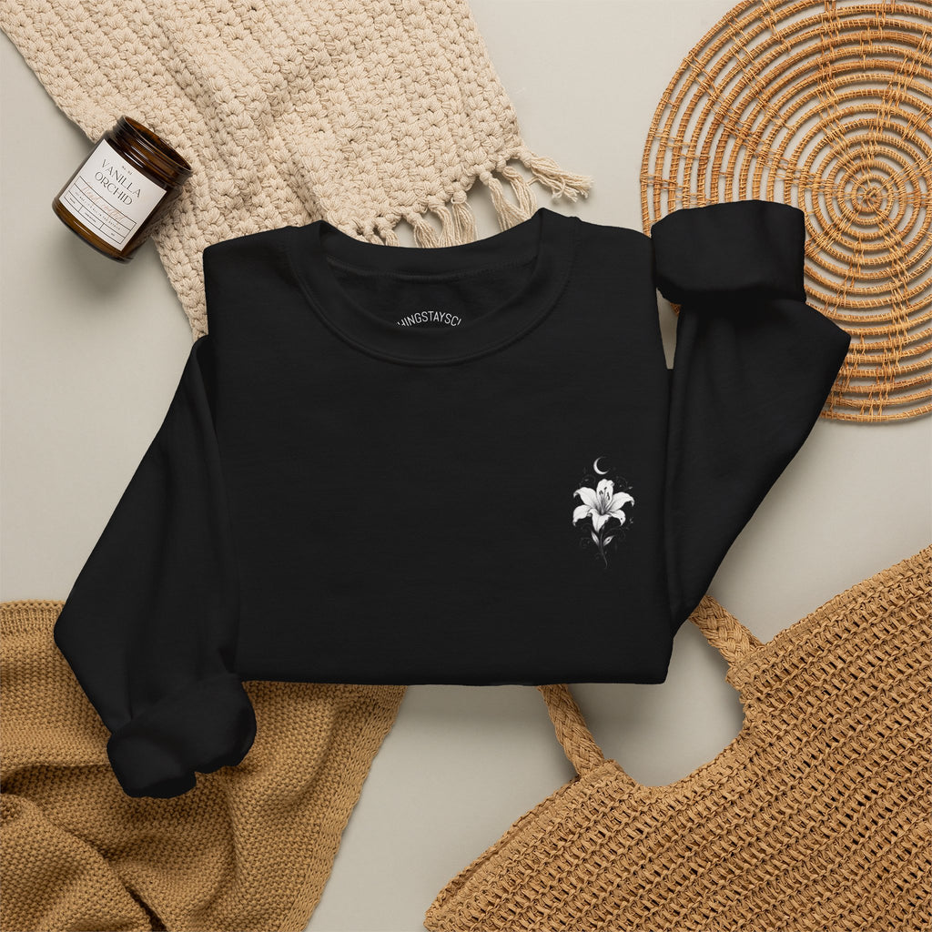 Minimal Floral Crewneck Sweatshirt