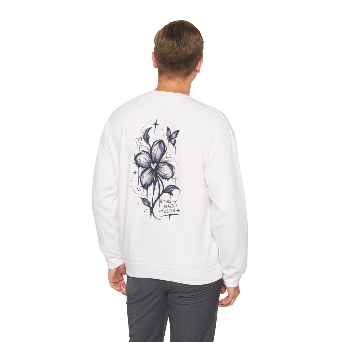 Purple Doodle Flower Sweatshirt <3