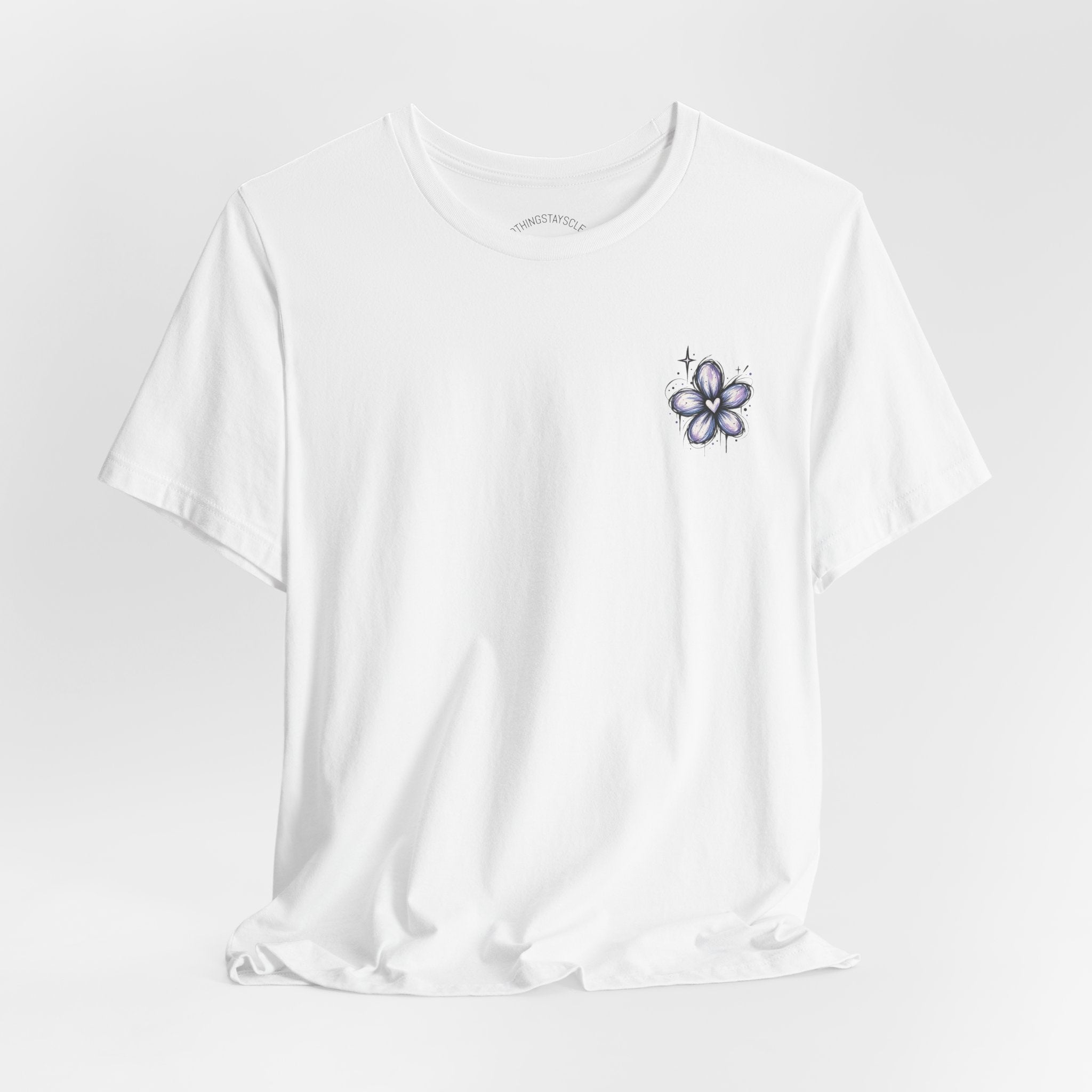 Floral Cross Pocket Tee Shirt