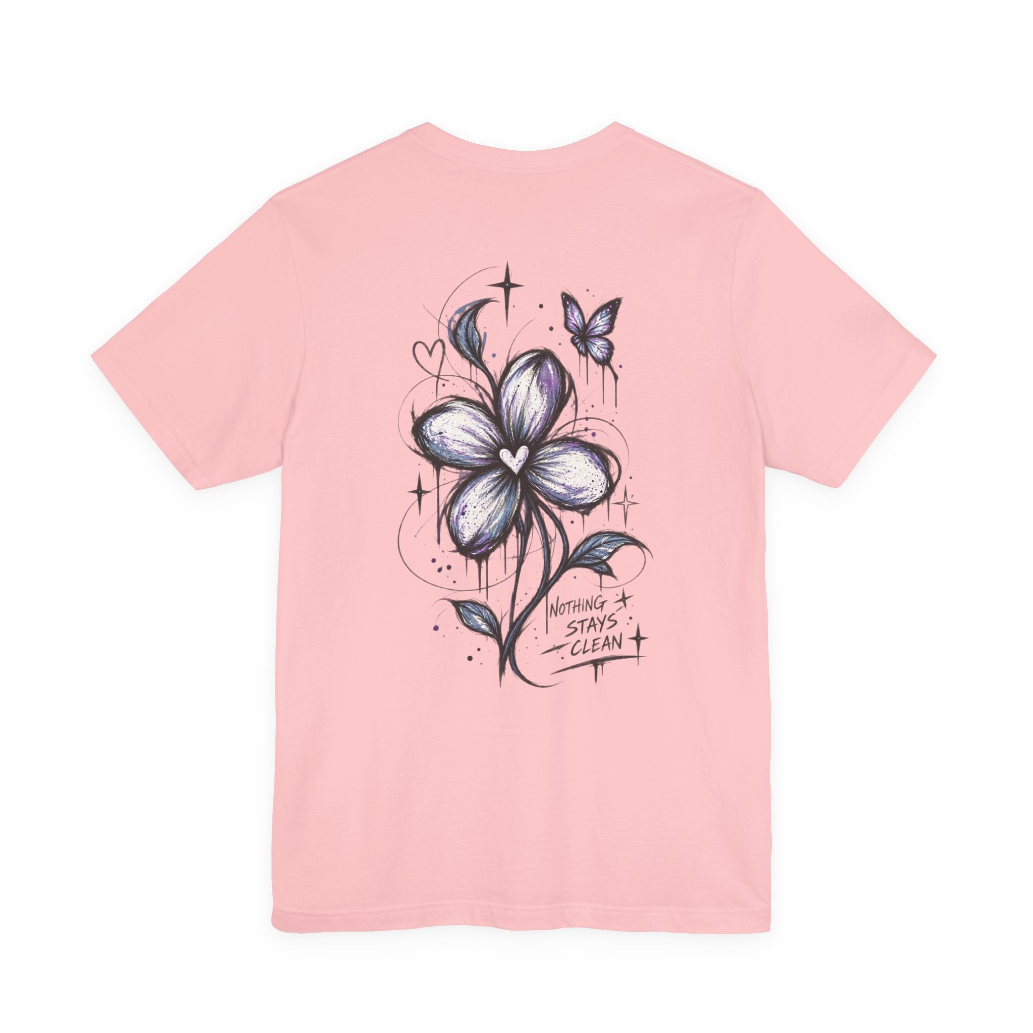 Floral Cross Pocket Tee Shirt