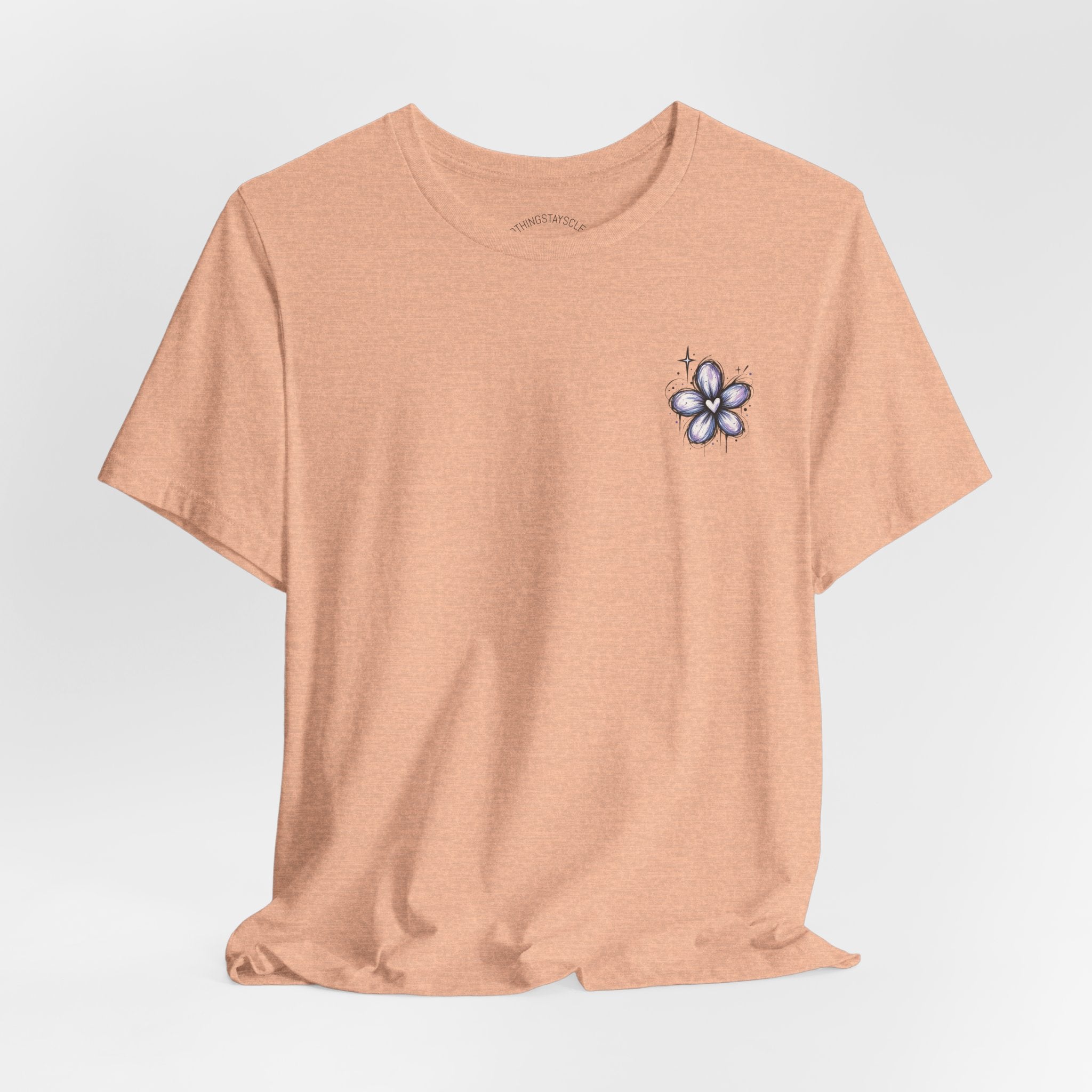 Floral Cross Pocket Tee Shirt