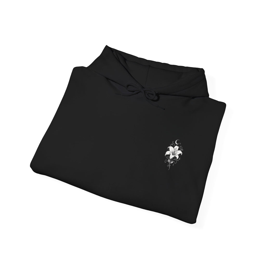 Midnight Lily Skull Hoodie
