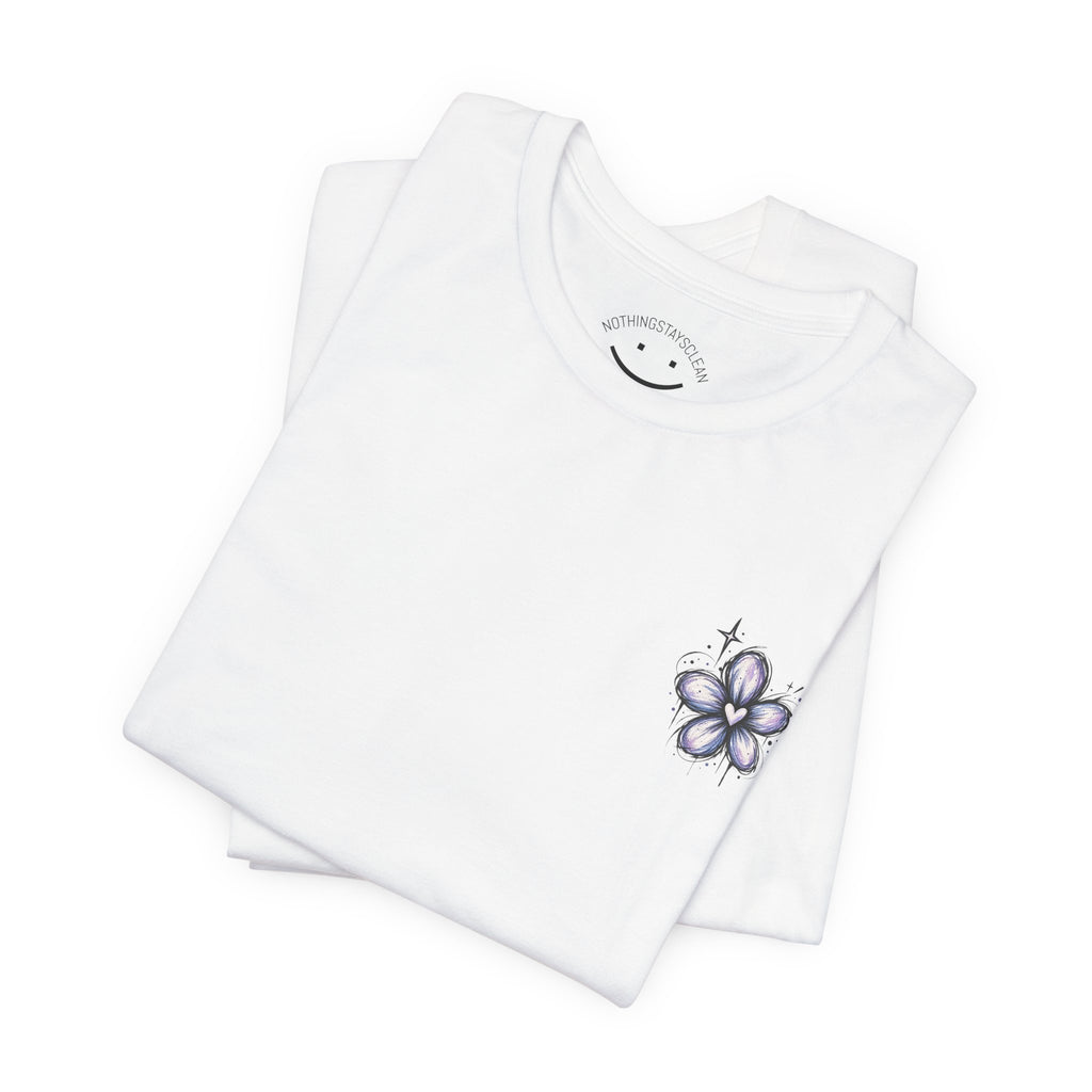 Floral Cross Pocket Tee Shirt