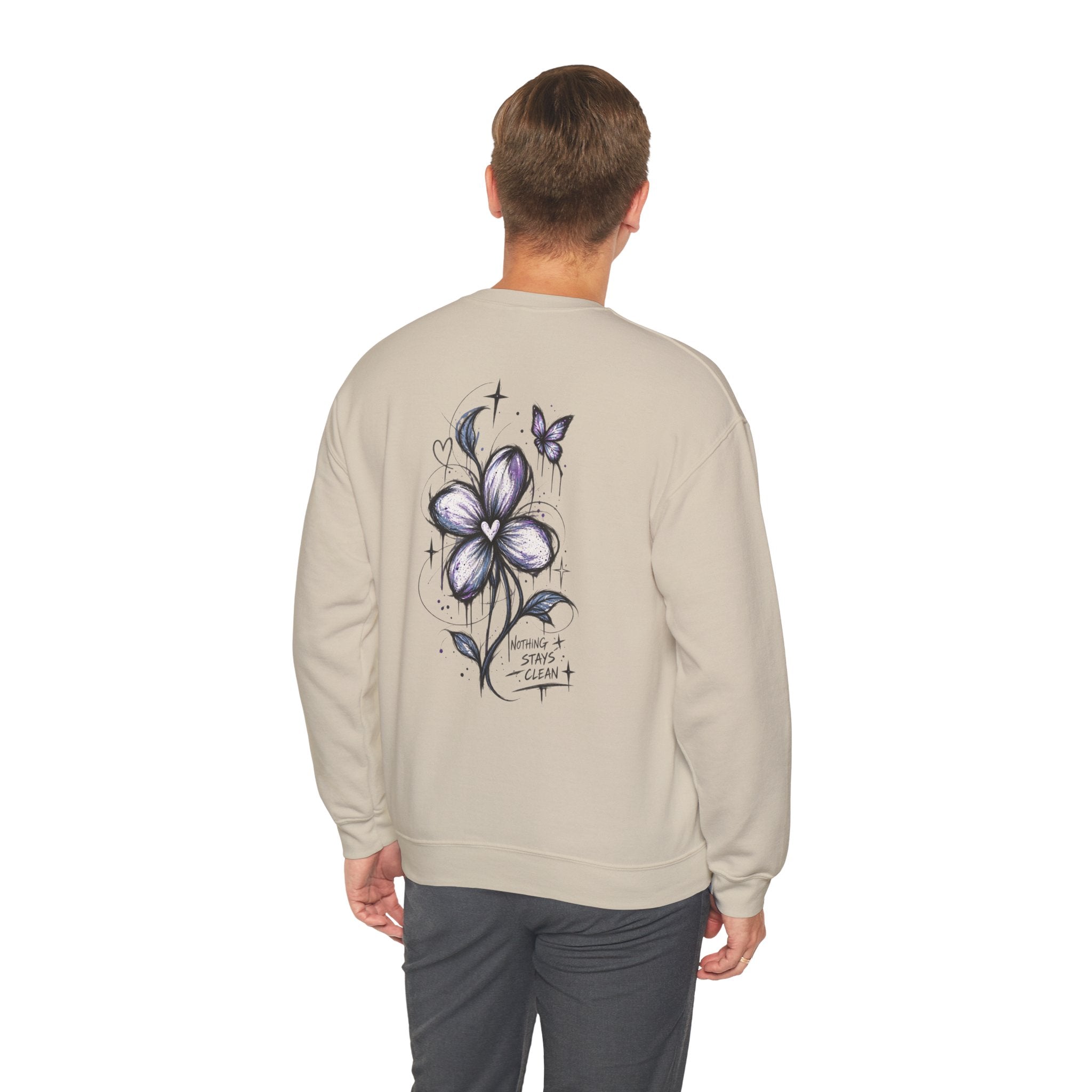 Purple Doodle Flower Sweatshirt <3