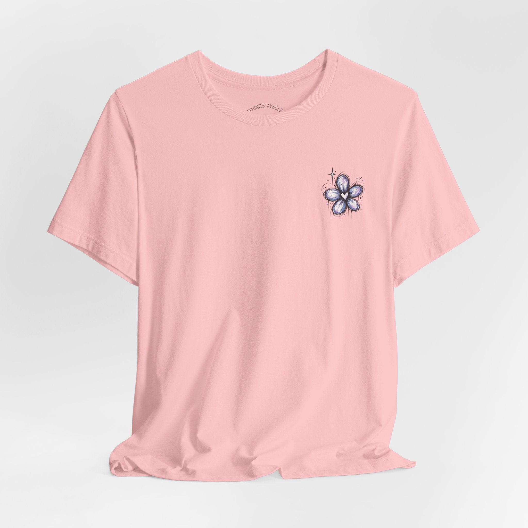 Floral Cross Pocket Tee Shirt