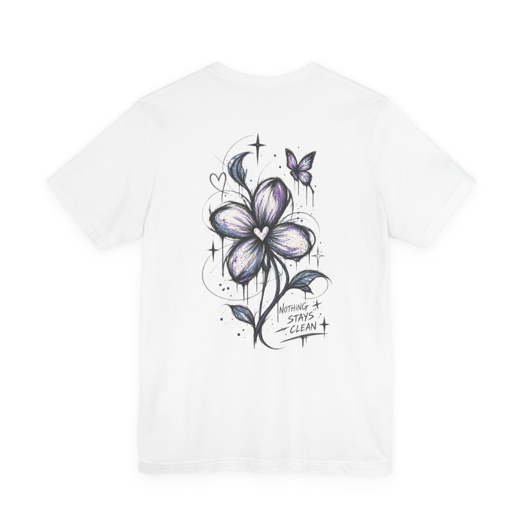 Floral Cross Pocket Tee Shirt