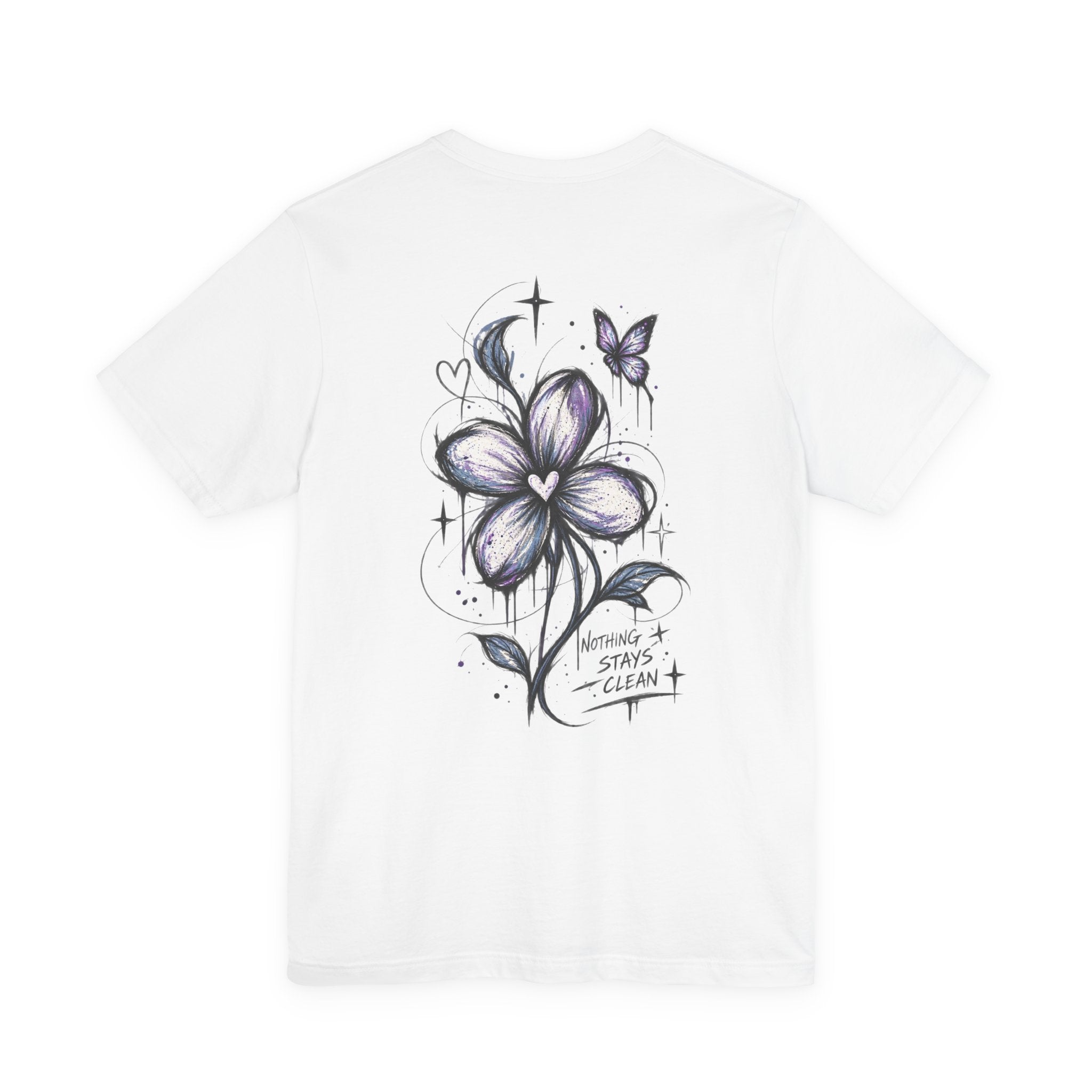 Floral Cross Pocket Tee Shirt