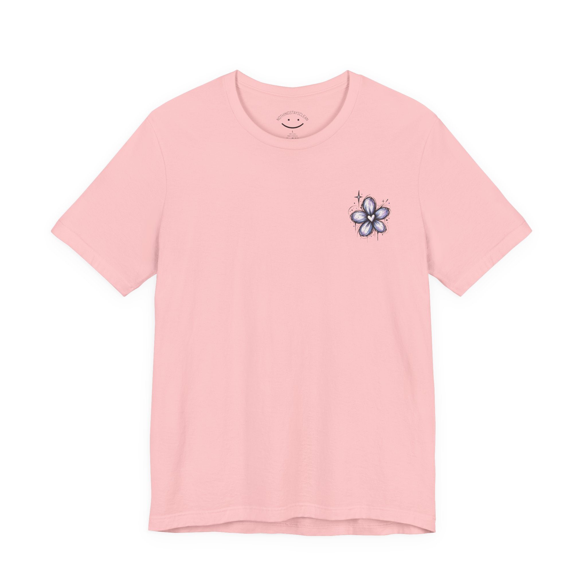 Floral Cross Pocket Tee Shirt