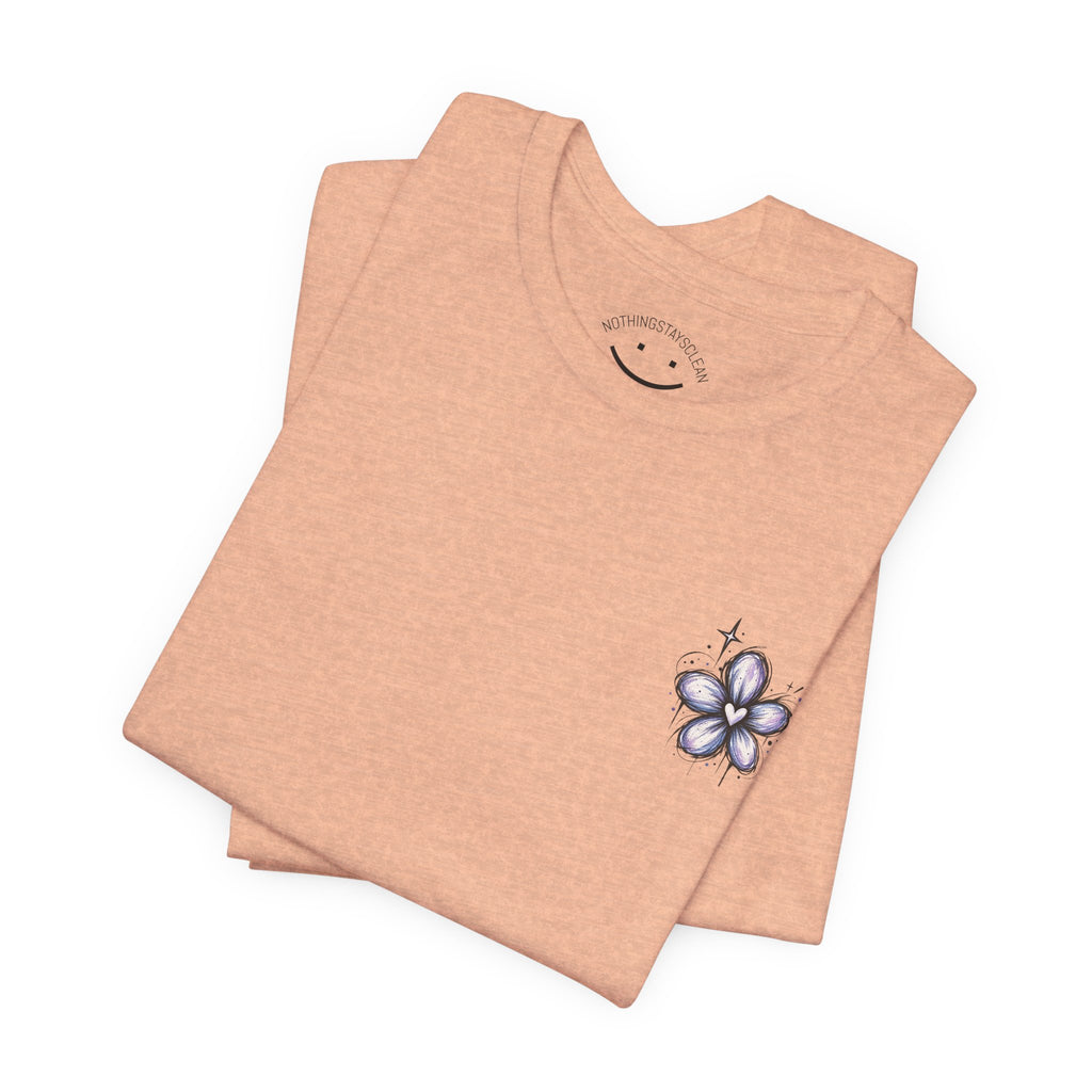 Floral Cross Pocket Tee Shirt