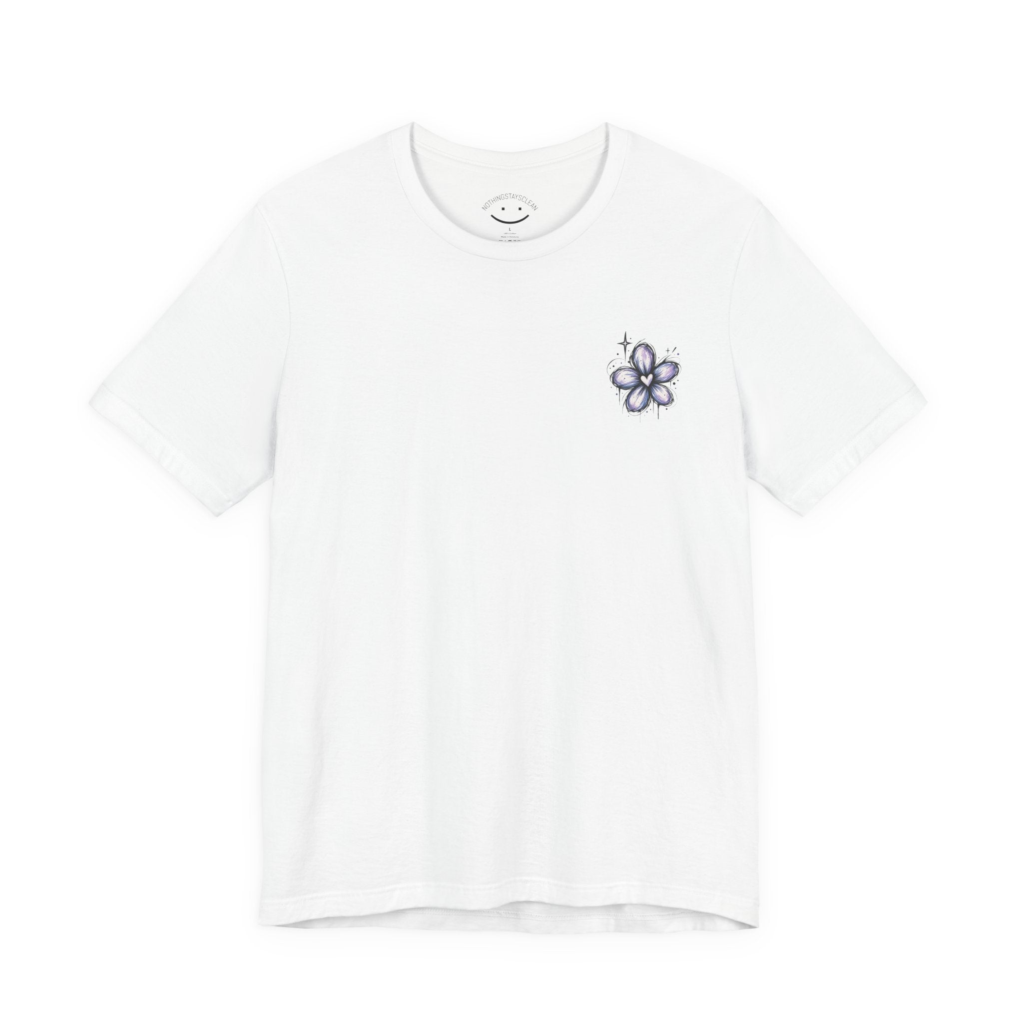 Floral Cross Pocket Tee Shirt