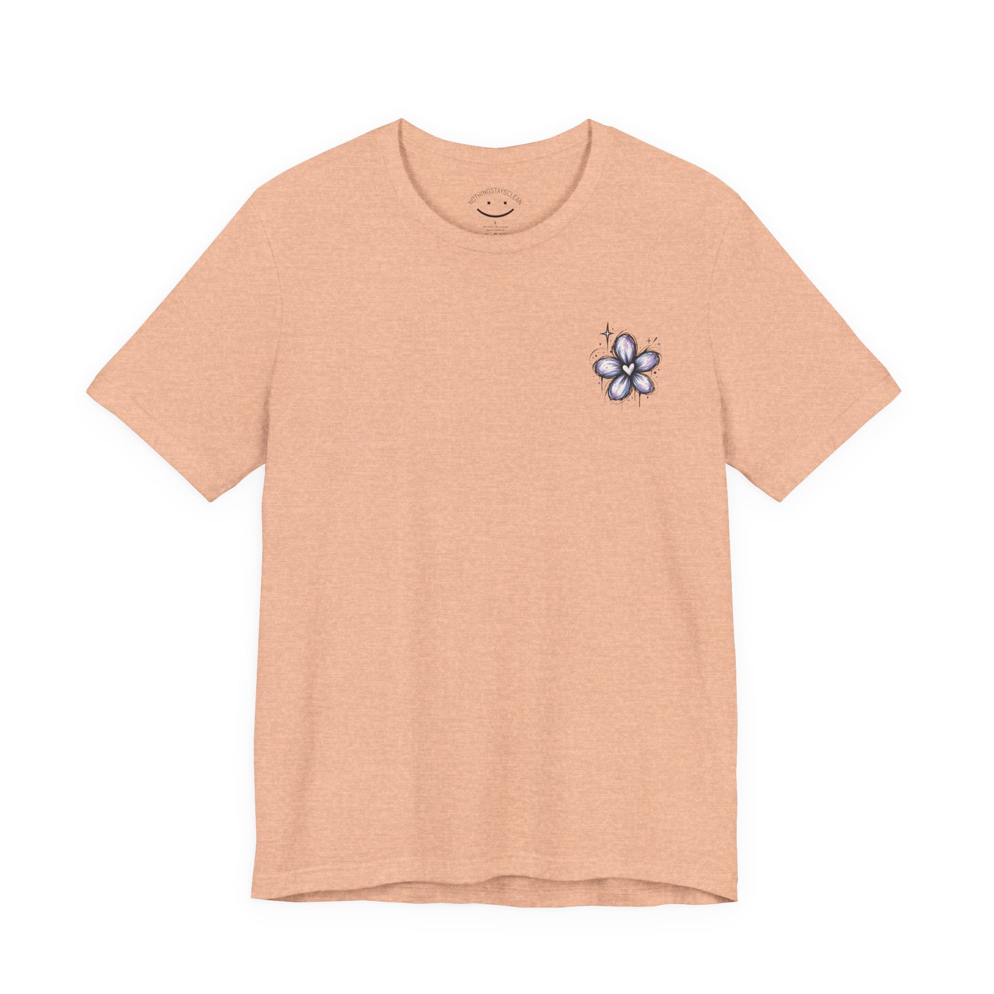 Floral Cross Pocket Tee Shirt