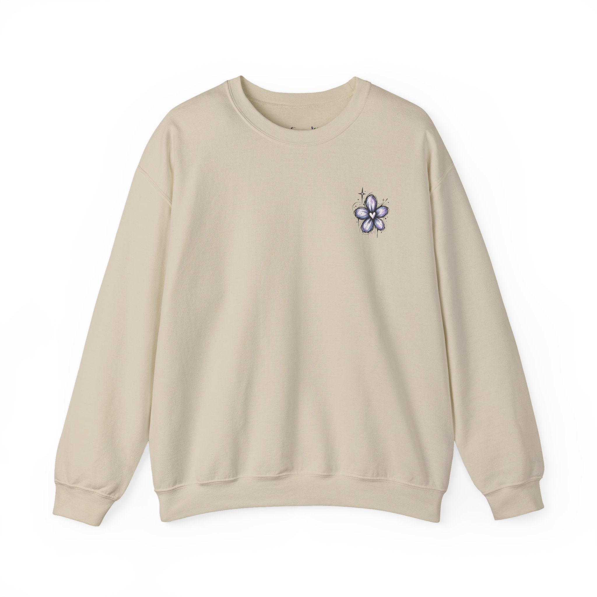 Purple Doodle Flower Sweatshirt <3