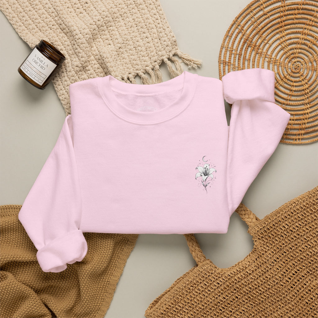 Minimal Floral Crewneck Sweatshirt