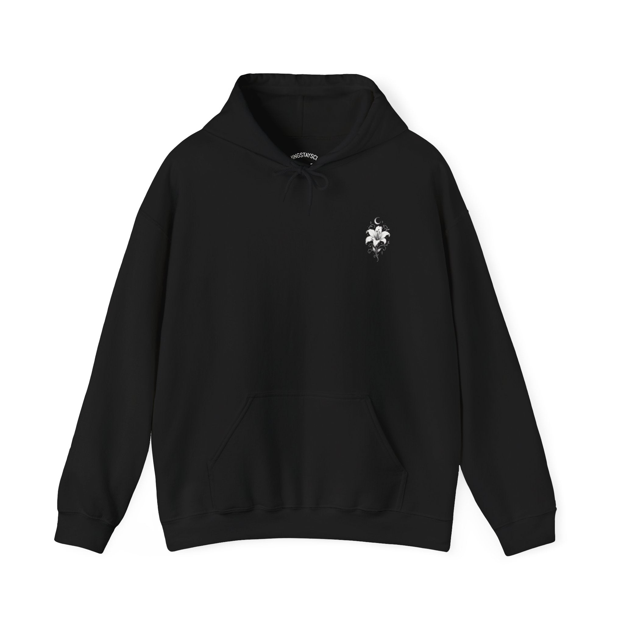 Midnight Lily Skull Hoodie